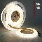 Ruban LED COB blanc chaud 3000K 5 m — 480 LED/m, 4000 lm, CRI 90+, IP65 étanche, découpable