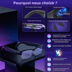 Lunettes connectées IA filtre lumière bleue HD 1200P Bluetooth sport