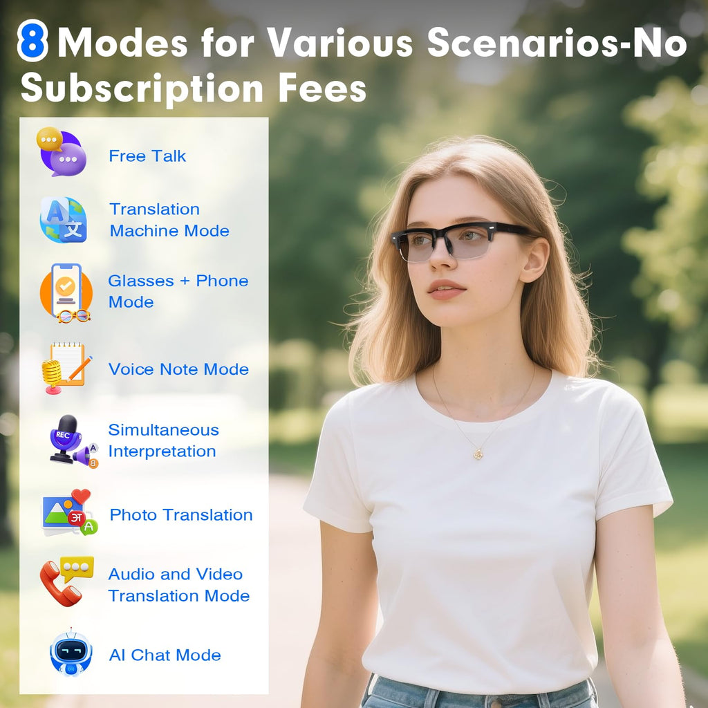 Lunettes connectées verres photochromiques musique appels Bluetooth sport
