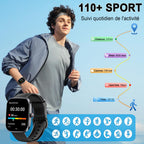 Montre connectée homme femme appel Bluetooth sport fitness tracker