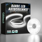 Ruban LED 220V blanc froid 6500K — 1200 lm/m, silicone IP65, découpable tous les 10 cm, sans transformateur