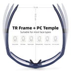Lunettes cyclisme verres décoloration intelligente transparentes sport PC