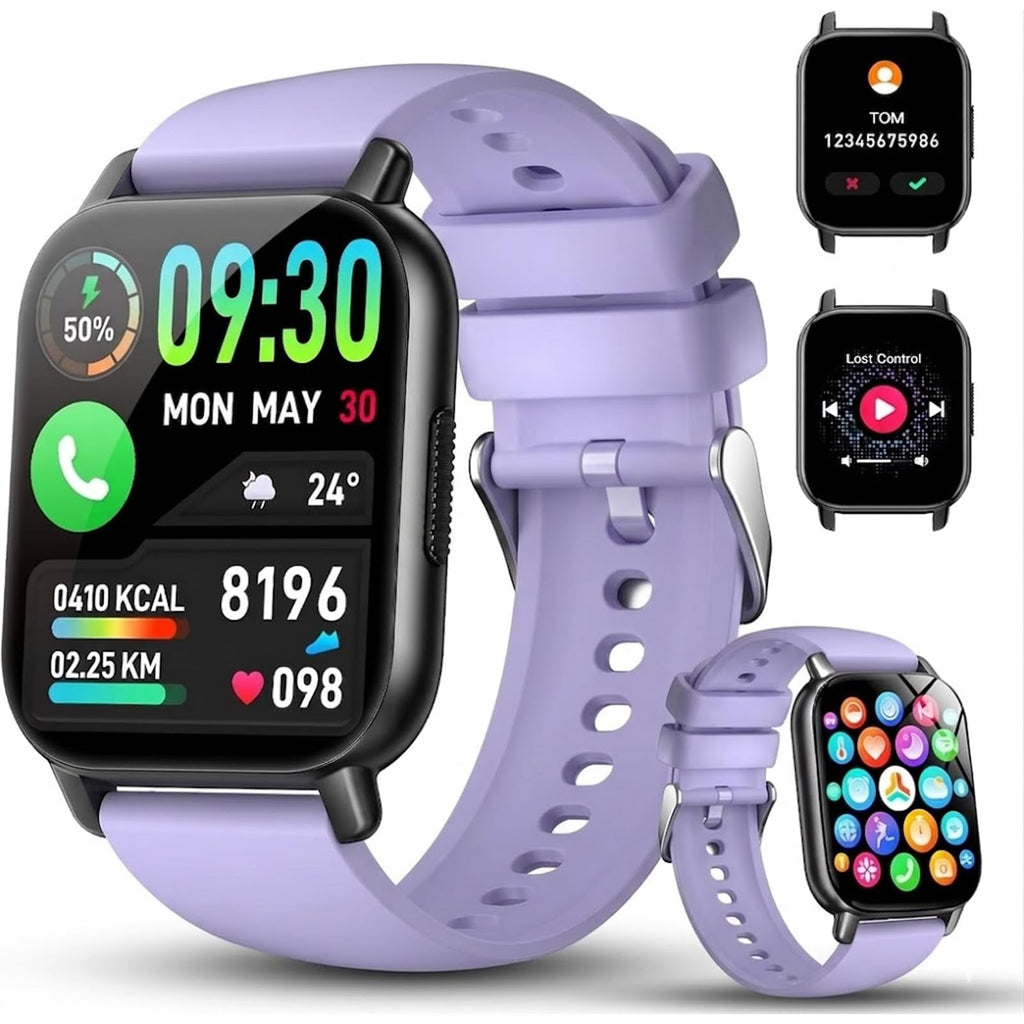Montre connectée homme femme 1,85 pouces HD appel Bluetooth suivi sommeil