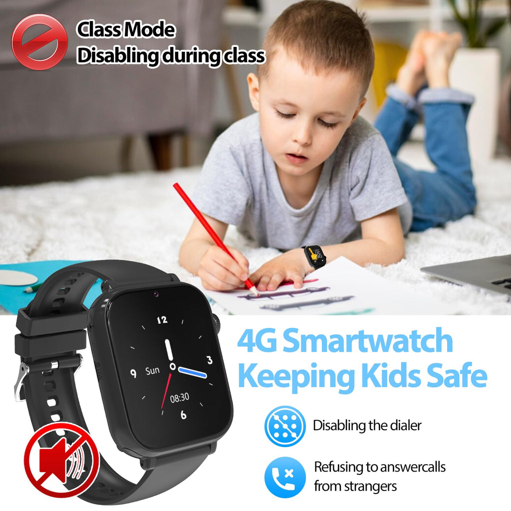 Montre connectée enfant GPS 4G appel vidéo filles garçons SOS sécurité