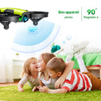 Mini drone caméra pour enfant — 3 batteries, protections d'hélices, photo & vidéo