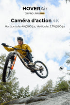 Caméra sport 4K volante pliable suivi automatique 42km/h GPS 10 modes