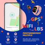 Montre connectée enfant 4G GPS WiFi LBS SOS appel vidéo chat vocal