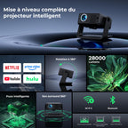 Vidéoprojecteur 1080P 28000 lumens Netflix intégré compatible 4K smart