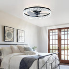 Ventilateur de plafond profil bas LED noir — appli et télécommande — vue 7