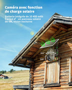 Caméra 4G solaire avec carte SIM — sans WiFi, surveillance 360°, détection animaux, vidéo en direct mobile