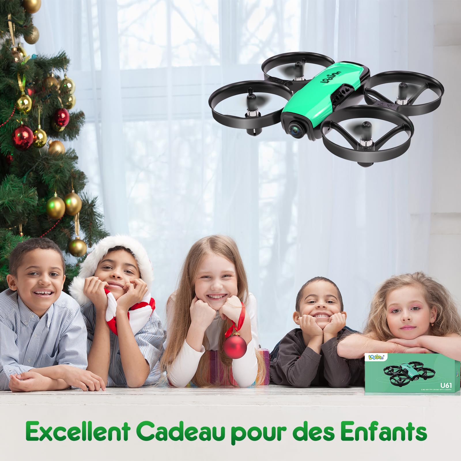 Drone caméra enfant cadeau 8 ans mini télécommandé vol sécurisé débutant