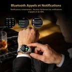 Montre connectée homme style business luxe or 14K ChatGPT intégré