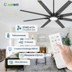 Ventilateur de plafond XXL 183 cm LED — grands espaces jusqu'à 50 m² — vue 2