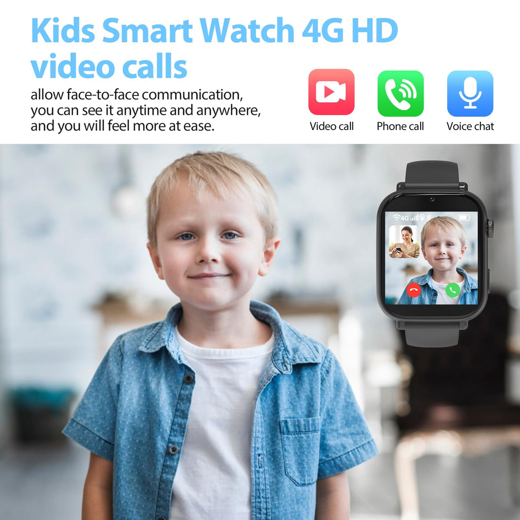 Montre connectée enfant GPS 4G appel vidéo filles garçons SOS sécurité