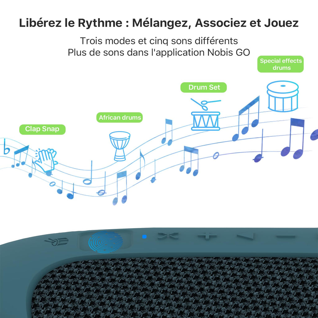 Mini enceinte Bluetooth à mousqueton — étanche IP68, mode rythmique, 24h, pilotable par appli