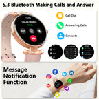 Montre connectée femme AMOLED 1,2 pouces appel Bluetooth fréquence cardiaque