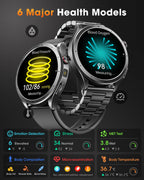Montre connectée homme ECG HRV AI-GPT tension artérielle santé