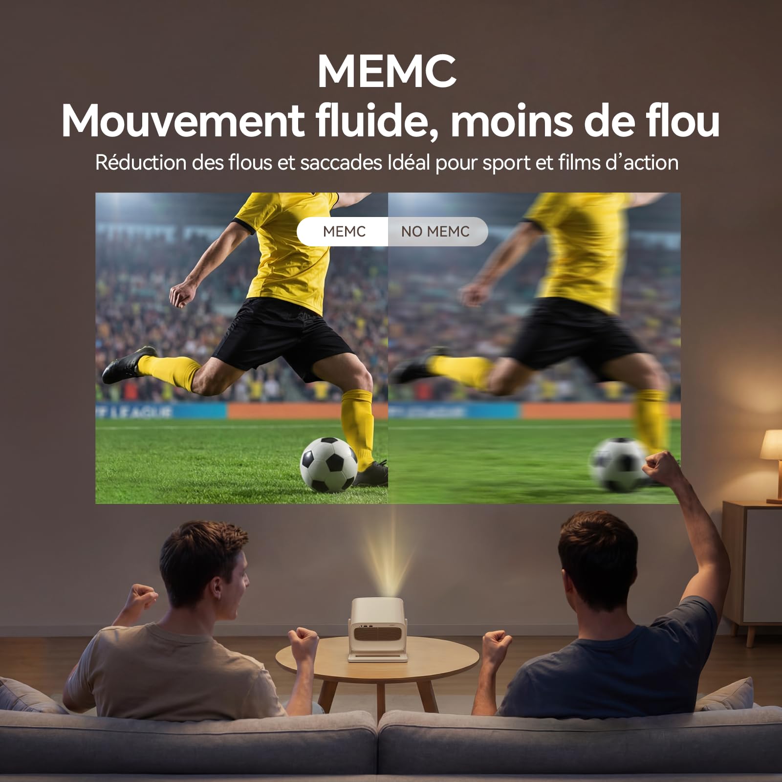 Vidéoprojecteur 4K Google TV Netflix 900 ANSI Dolby Audio WiFi