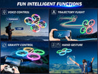 Drone caméra HD LED — maintien d'altitude, mode sans tête, 2 batteries