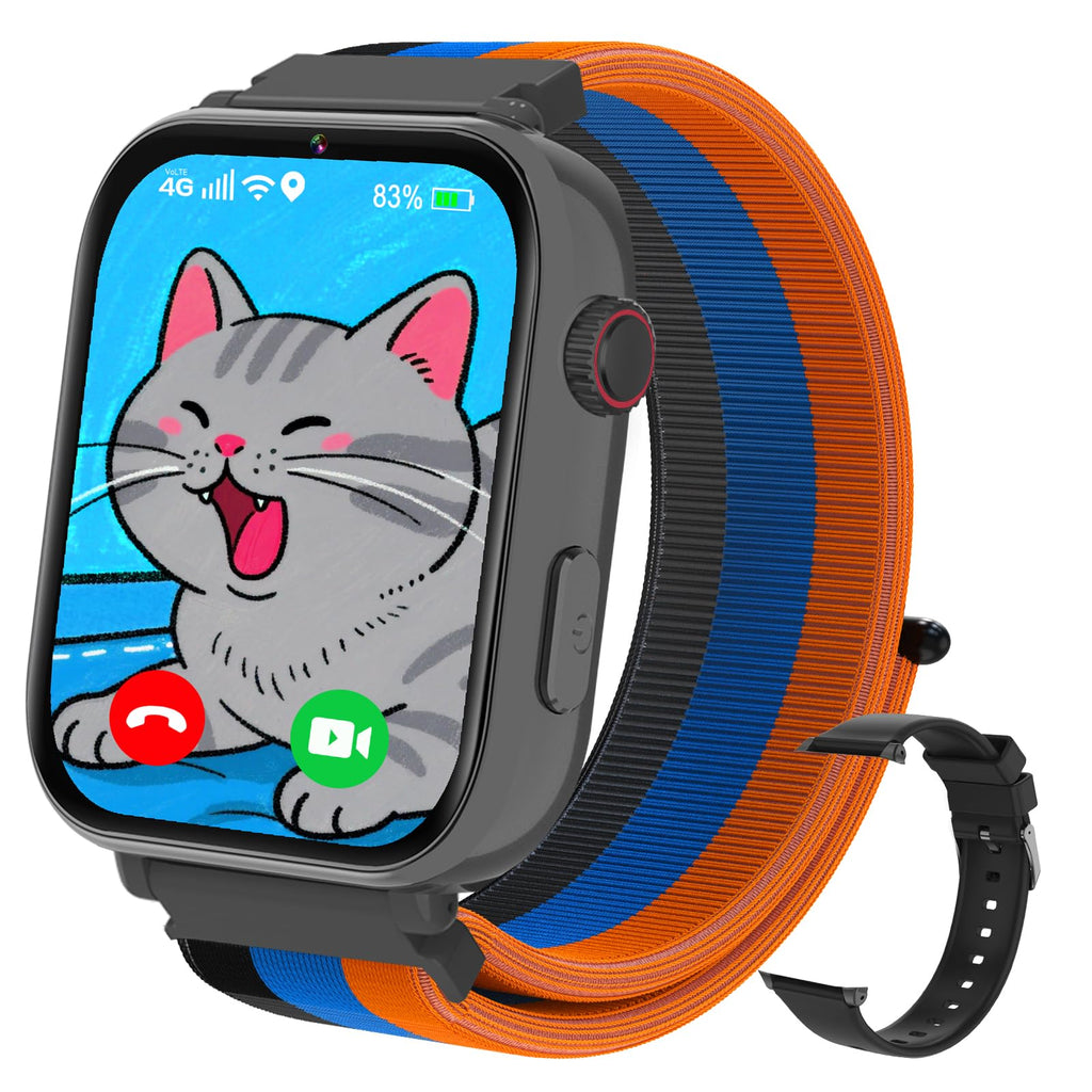 Montre connectée enfant GPS 4G appel vidéo filles garçons SOS sécurité