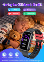 Montre connectée enfant sport 1,47" — podomètre, sommeil, rappels (fille garçon)