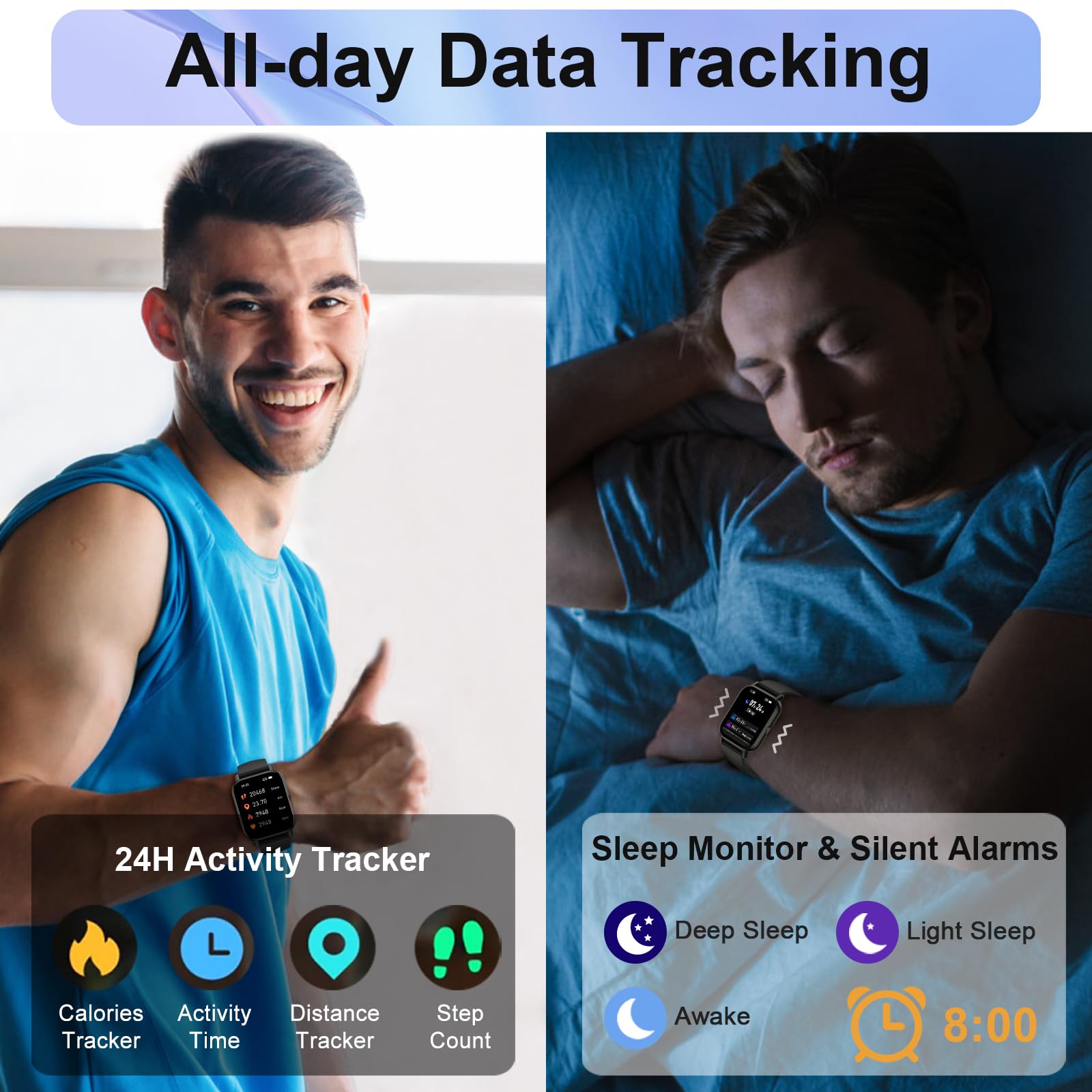 Montre connectée femme homme 1,95 pouces HD appel Bluetooth sport fitness