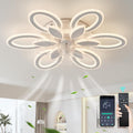 Ventilateur de plafond LED silencieux — 6 vitesses, télécommande — vue 1