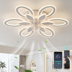 Ventilateur de plafond LED silencieux — 6 vitesses, télécommande — vue 1