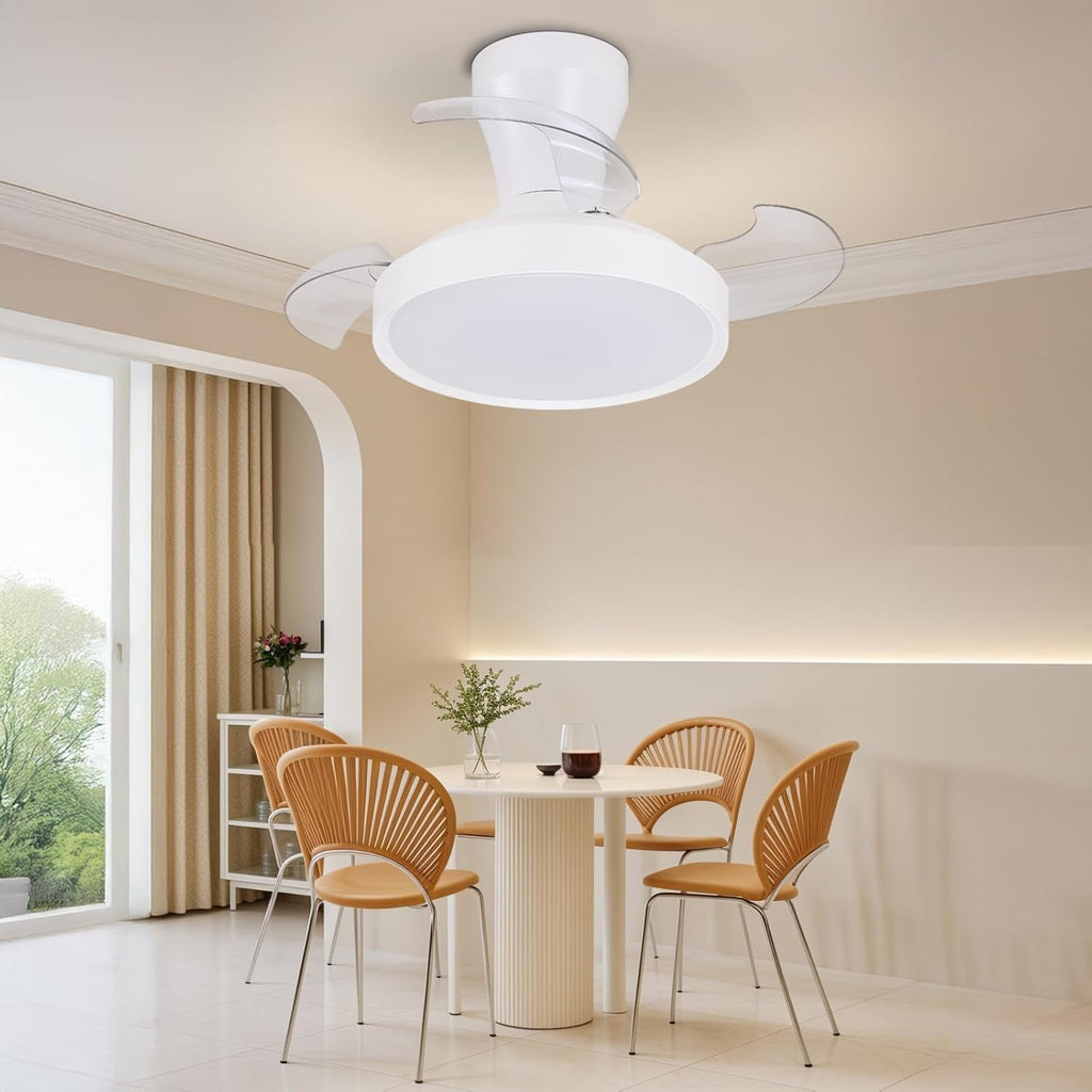 Ventilateur de plafond LED rétractable Ø55 cm — silencieux été/hiver — vue 6