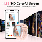 Montre connectée homme femme 1,85" — appels Bluetooth, cardio 24h, 115 modes, IP68