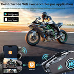 Caméra sport casque moto 1080P grand angle 120°-360° carte TF 32Go