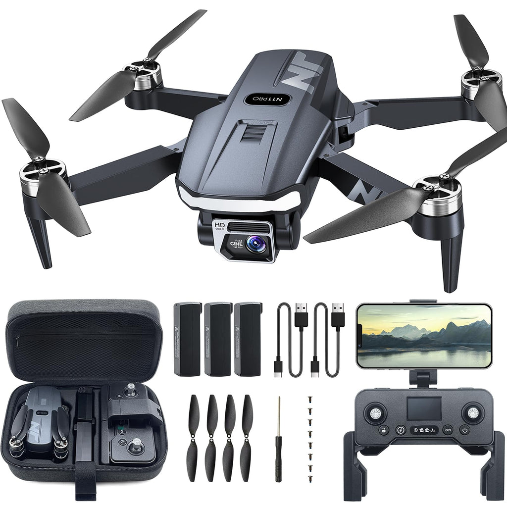 Drone GPS caméra 4K adultes 90 min de vol moteur brushless stabilisé