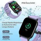 Montre connectée homme femme 1,85 pouces HD appel Bluetooth suivi sommeil