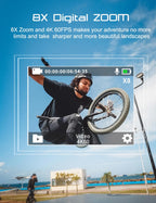 Caméra sport 4K 60fps 48MP — étanche 40 m, stabilisation EIS, grand angle 170°, WiFi + télécommande