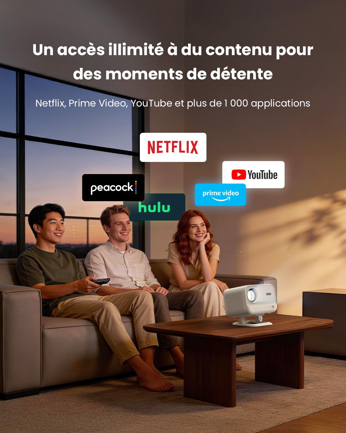 Vidéoprojecteur 4K SGS certifié Netflix JBL Dolby autofocus Yaber L2