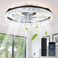 Ventilateur de plafond profil bas LED noir — appli et télécommande — vue 1