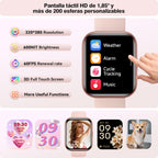 Montre connectée femme 1,8" — appels Bluetooth, Alexa, 120 modes sport, IP68