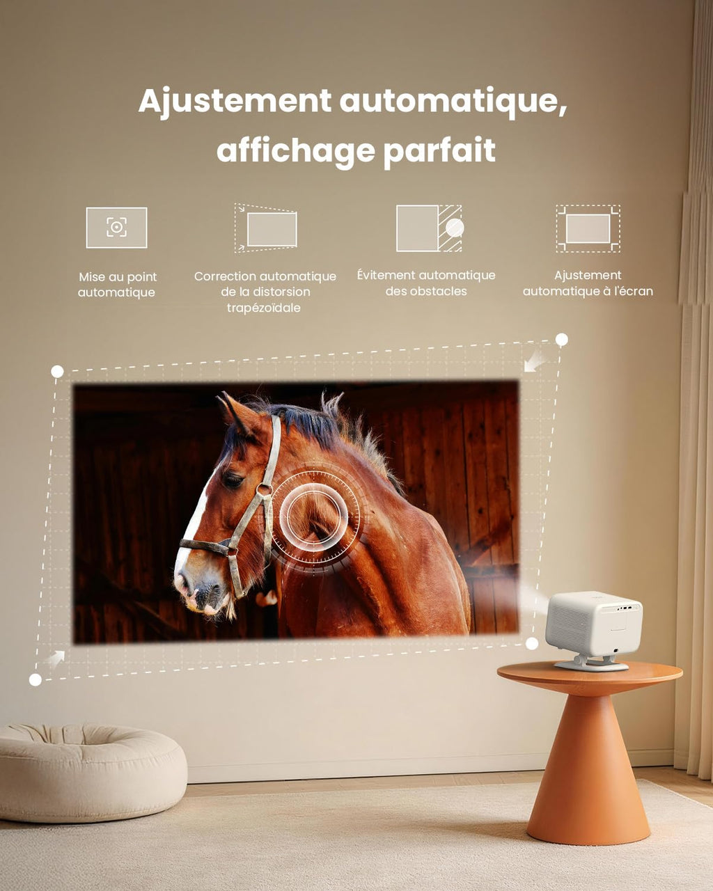 Vidéoprojecteur 4K SGS certifié Netflix JBL Dolby autofocus Yaber L2