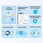 Prise murale intelligente Matter WiFi Type F Shuko compatible Alexa