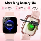 Montre connectée homme femme 1,85" — appels Bluetooth, cardio 24h, 115 modes, IP68