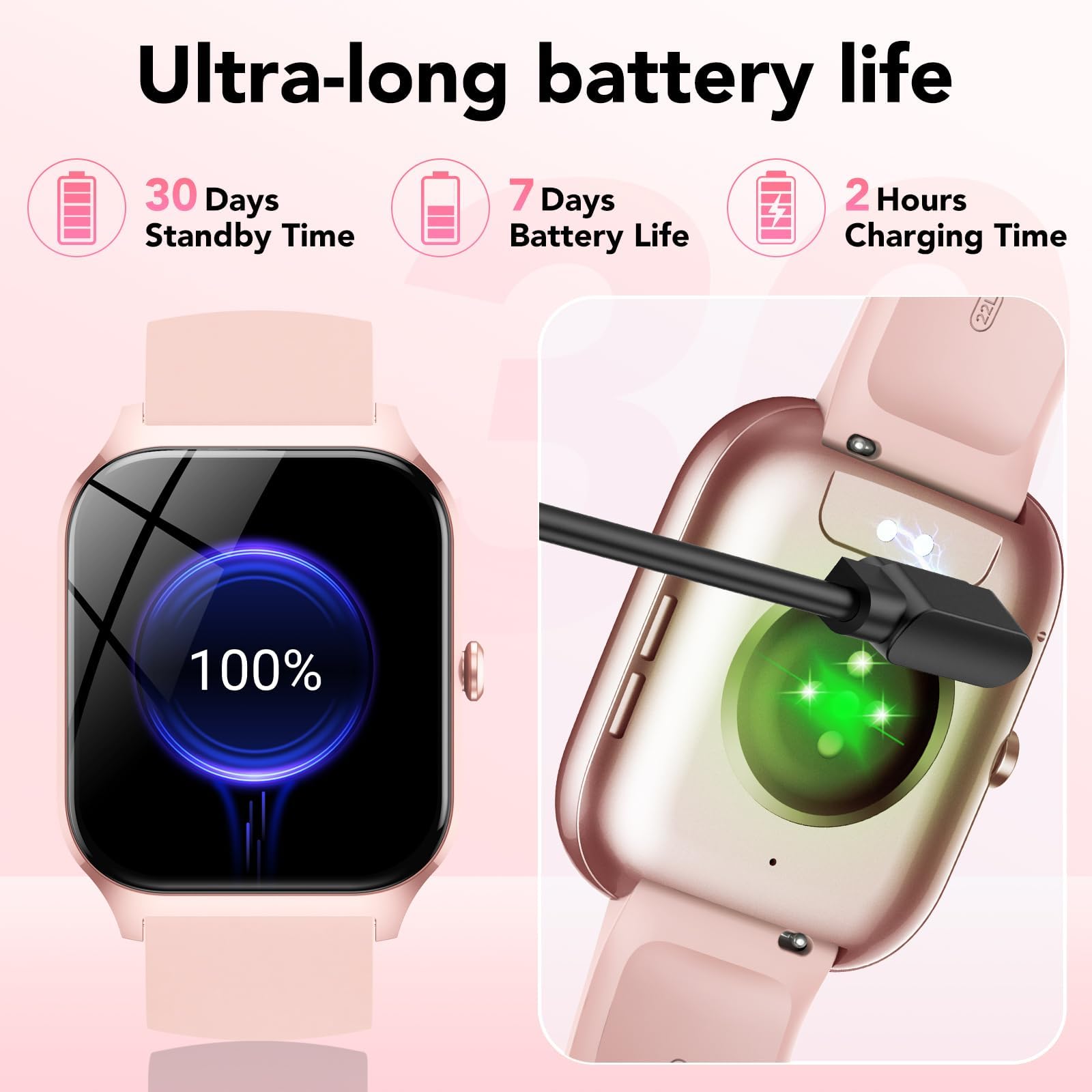 Montre connectée homme femme 1,85" — appels Bluetooth, cardio 24h, 115 modes, IP68