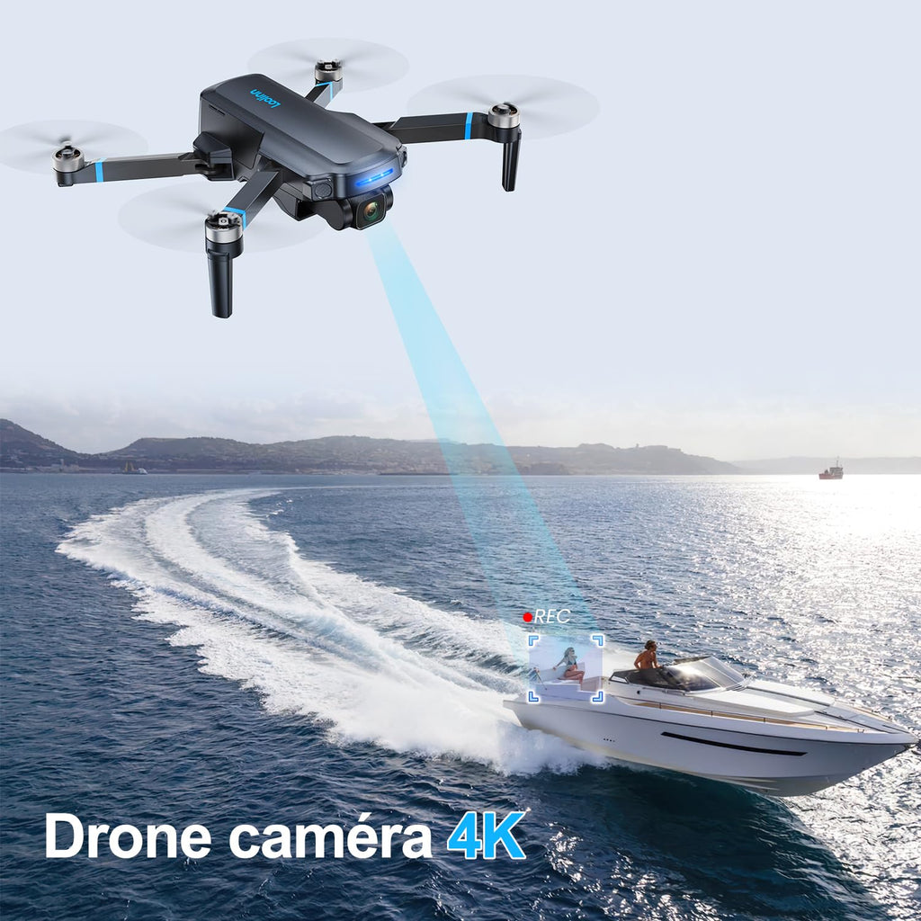 Drone caméra 4K débutants avancés 2 batteries longue autonomie GPS
