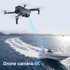 Drone caméra 4K débutants avancés 2 batteries longue autonomie GPS