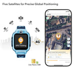 Montre connectée enfant 4G GPS 1,5 pouces écran appel vidéo SOS sécurité sport