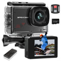 Caméra sport 4K 60fps 48MP — étanche 40 m, stabilisation EIS, grand angle 170°, WiFi + télécommande