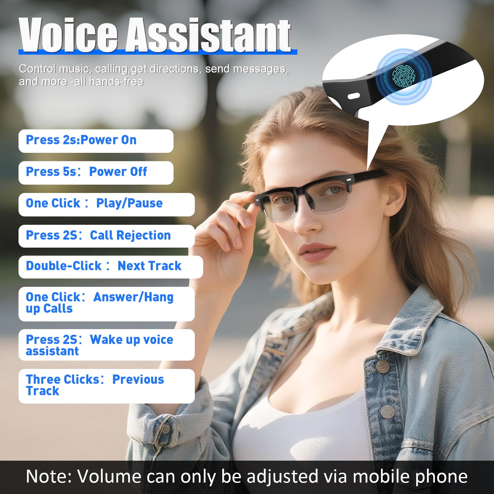 Lunettes connectées verres photochromiques musique appels Bluetooth sport