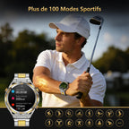 Montre connectée homme style business luxe or 14K ChatGPT intégré