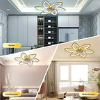 Ventilateur de plafond LED 78 cm doré — dimmable, télécommande + appli — vue 7