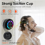 Enceinte Bluetooth de douche waterproof — ventouse, flottante, lumières RGB