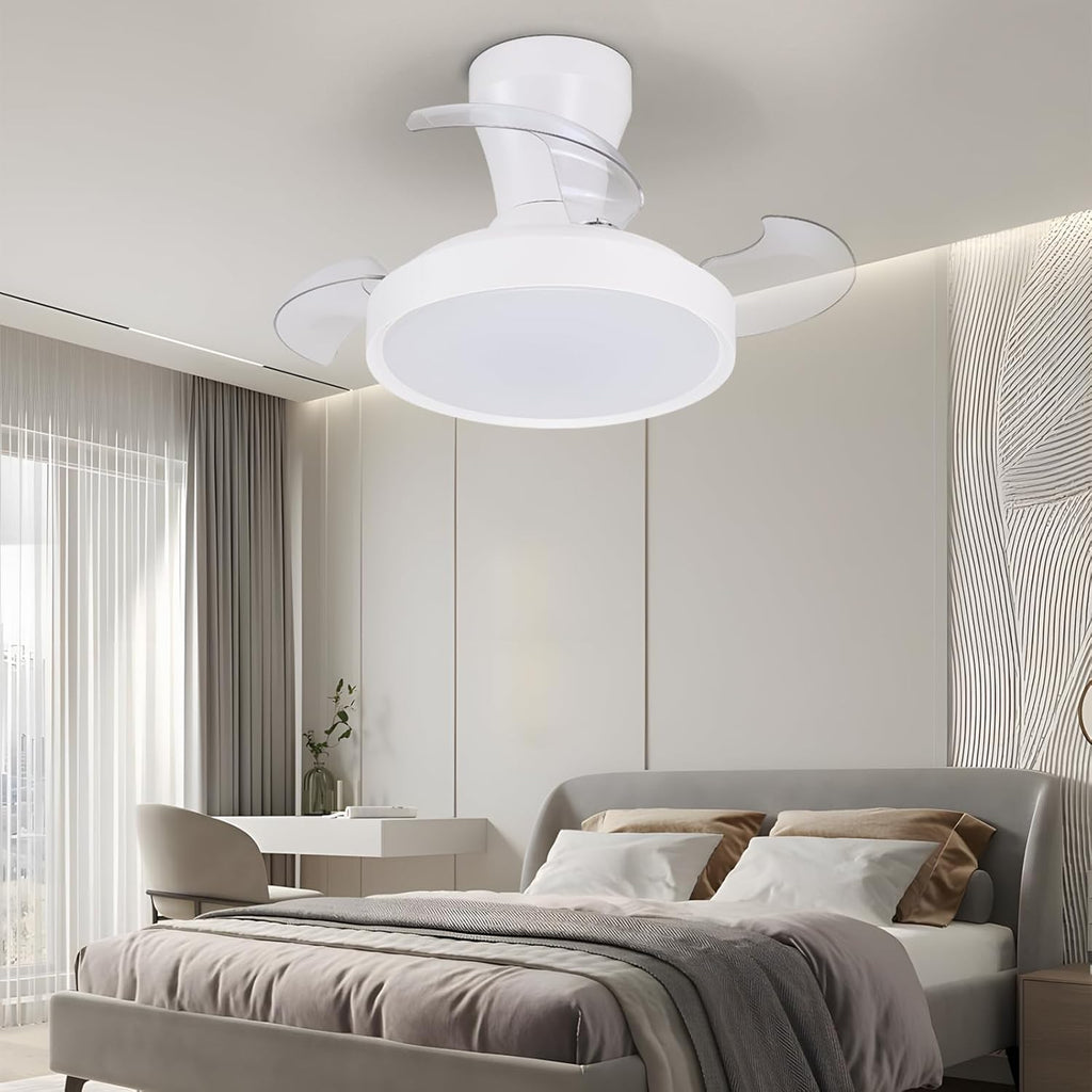 Ventilateur de plafond LED rétractable Ø55 cm — silencieux été/hiver — vue 7